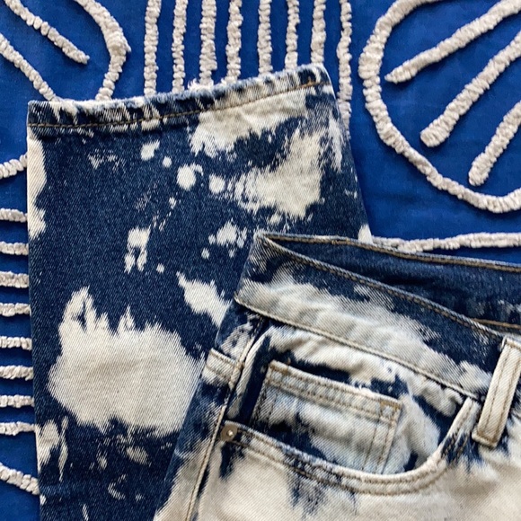 Fashion Nova Retro Bleach Distressed High Rise Skinny Denim Jean Size Large - Picture 6 of 11